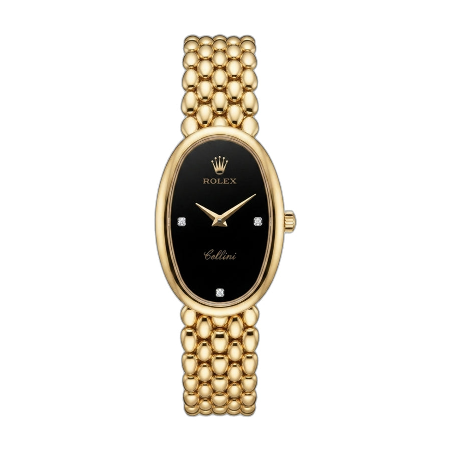 Rolex Cellini Gold Black Dial
