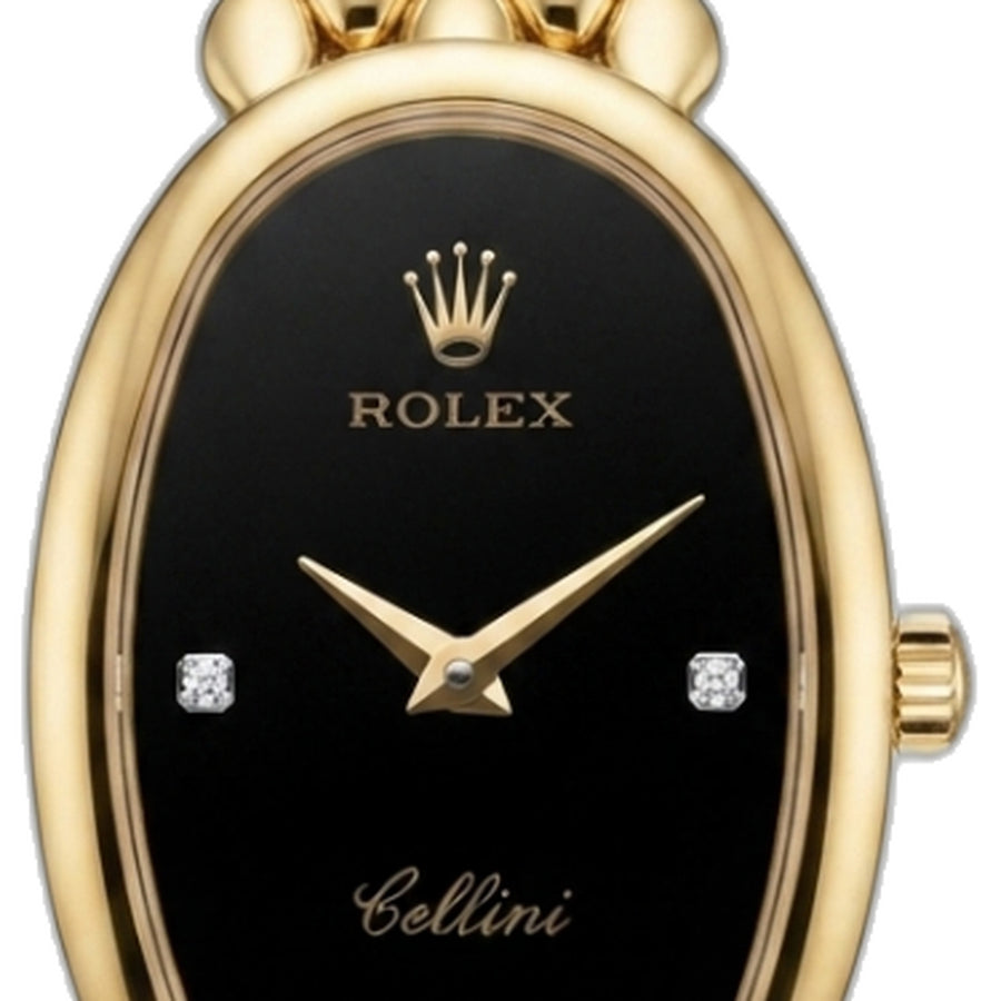 Rolex Cellini Gold Black Dial