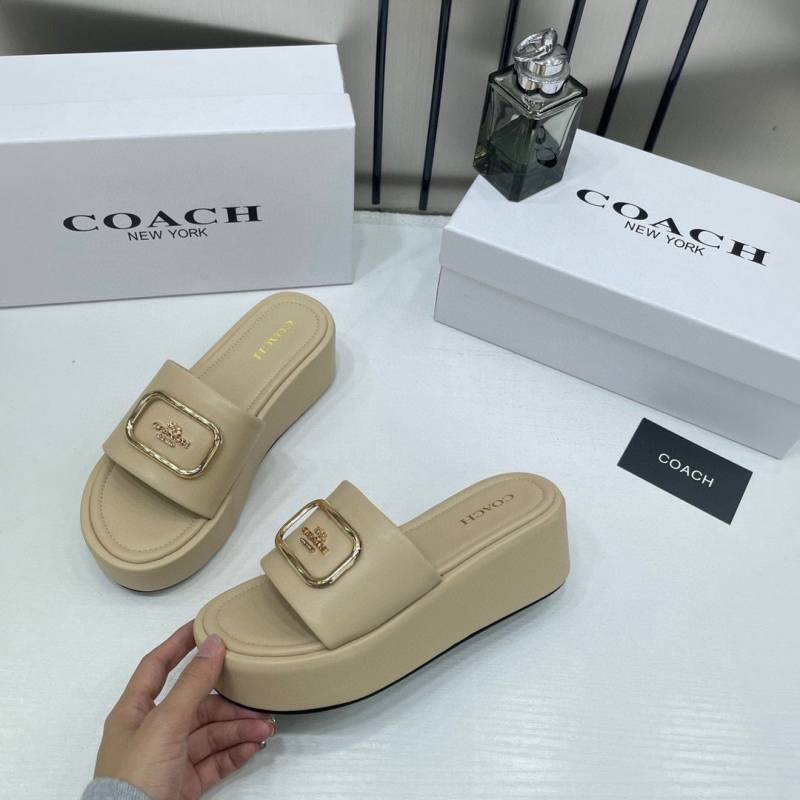 Coach_FixPrice_Eloise_Beige_Platform_Sandals_With_Original_Packing