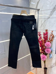 Dolce and gabban a green shade imported lycra straight fit ankle lenght denim wit etal logo Sale Offer 3347