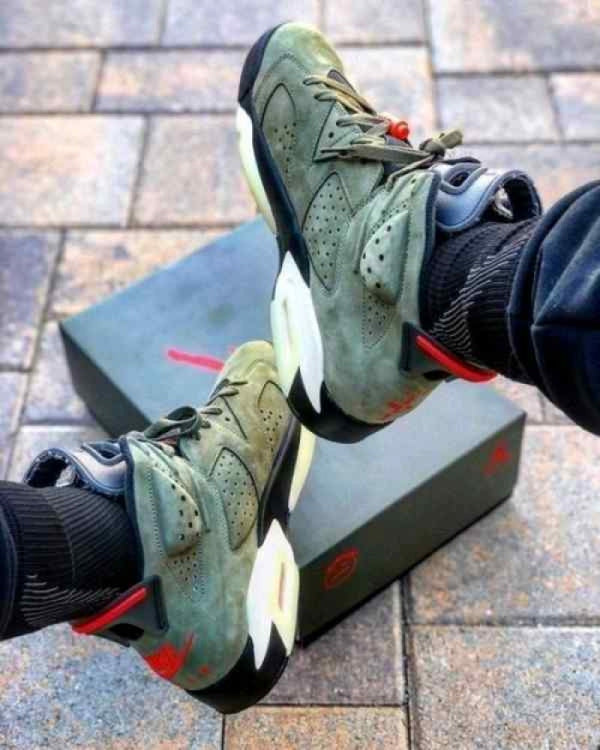 Nike Air Jordann Retro 6 Travis Scott Olive