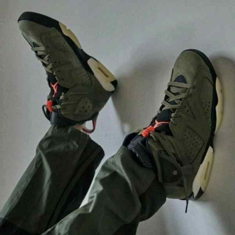 Nike Air Jordann Retro 6 Travis Scott Olive