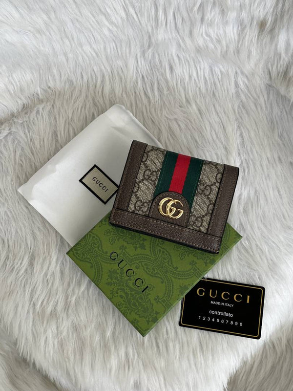 Gucci 02 Brown Mono Wallet With Original Box & DustCover Premium Quality