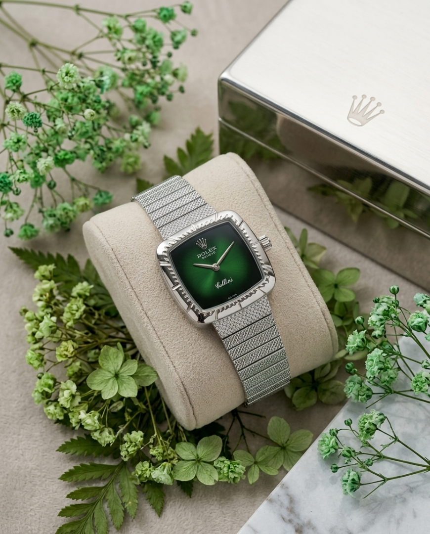 Rolex Cellini Silver Green