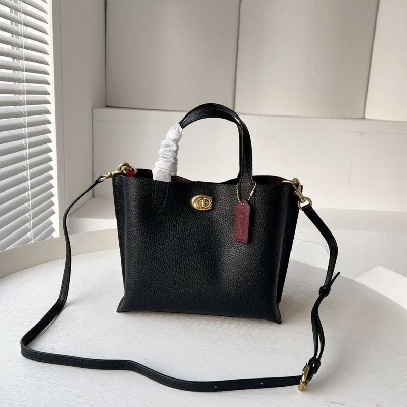 Coach_Willow_24_Medium_Black_Bag_With_OriginalBox