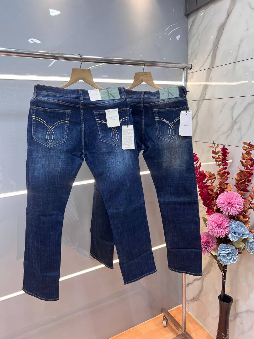 Ck Green Shade Premium Imported Stretchable Lycra Fabric Straight Fit Denim with Embroidered Logo 3134