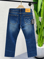 Balenciaga Blue Shade Straight fit Premium Imported Fabric Denim with Back Pocket Emboss Logo 4590