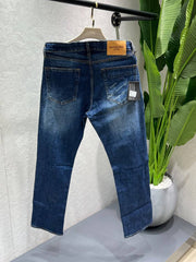 Balenciaga Blue Shade Straight fit Premium Imported Fabric Denim with Back Pocket Emboss Logo 4590
