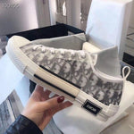 Dior b23 oblique low top sneaker white black canvas