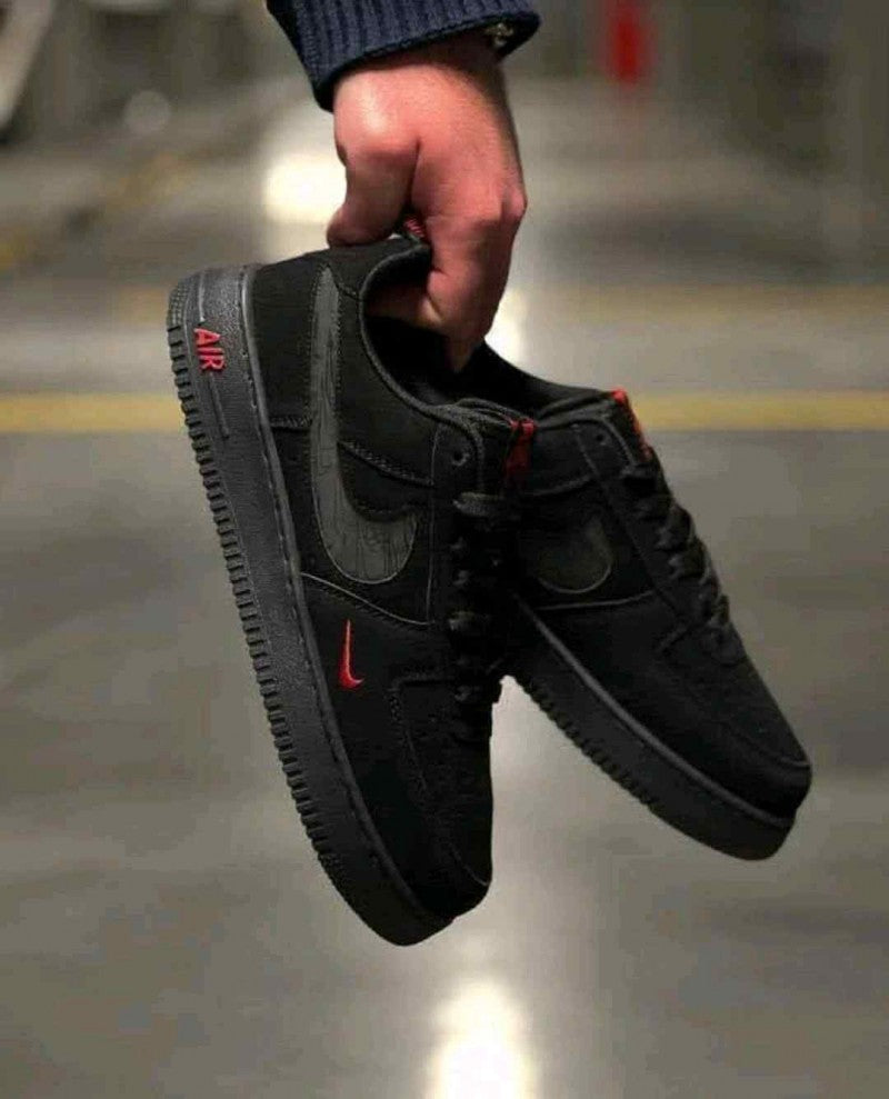 Nike Airforce 1 Low Multi Swoosh Black Crimson 1208