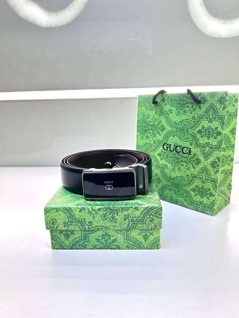 Gucci Auto Lock Belt Black Fa 94