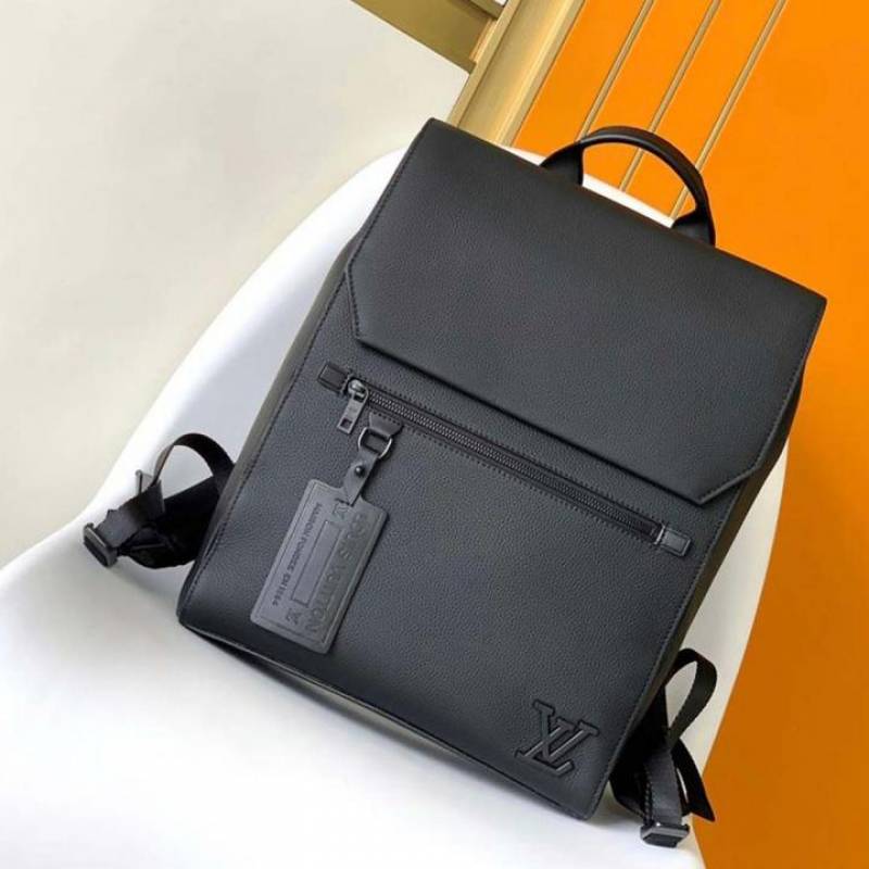Louis Vuitton LV M21367 Aerogram Fastline Backpack With Dust Bag & Tags (Black - 1182)