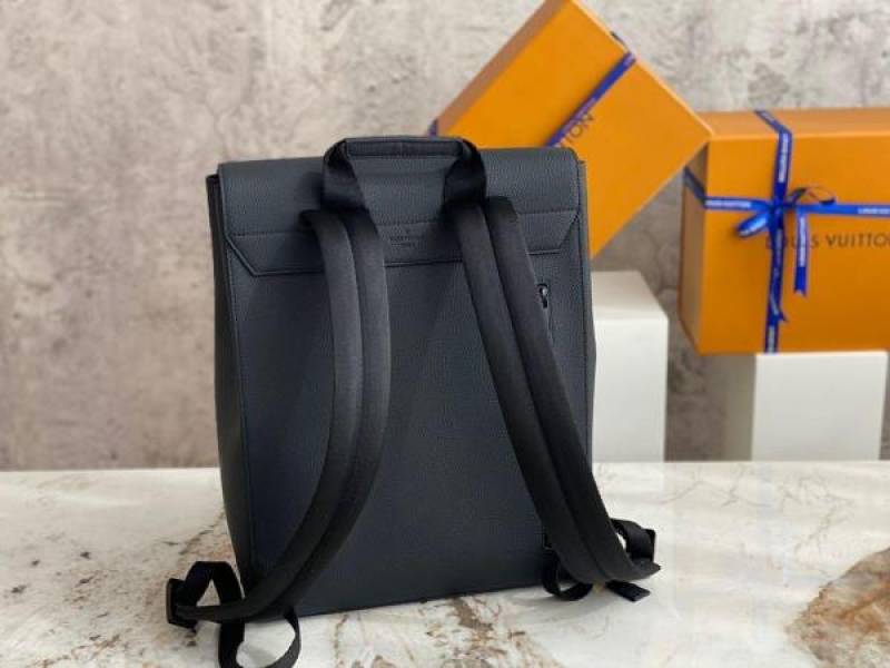 Louis Vuitton LV M21367 Aerogram Fastline Backpack With Dust Bag & Tags (Black - 1182)
