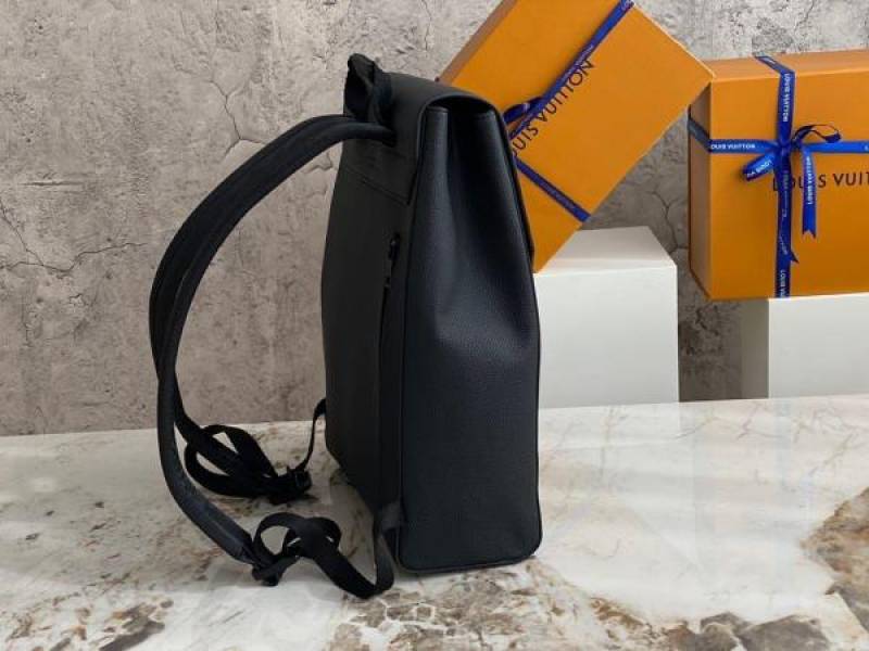 Louis Vuitton LV M21367 Aerogram Fastline Backpack With Dust Bag & Tags (Black - 1182)