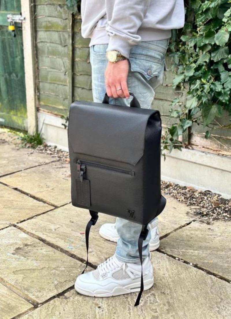 Louis Vuitton LV M21367 Aerogram Fastline Backpack With Dust Bag & Tags (Black - 1182)