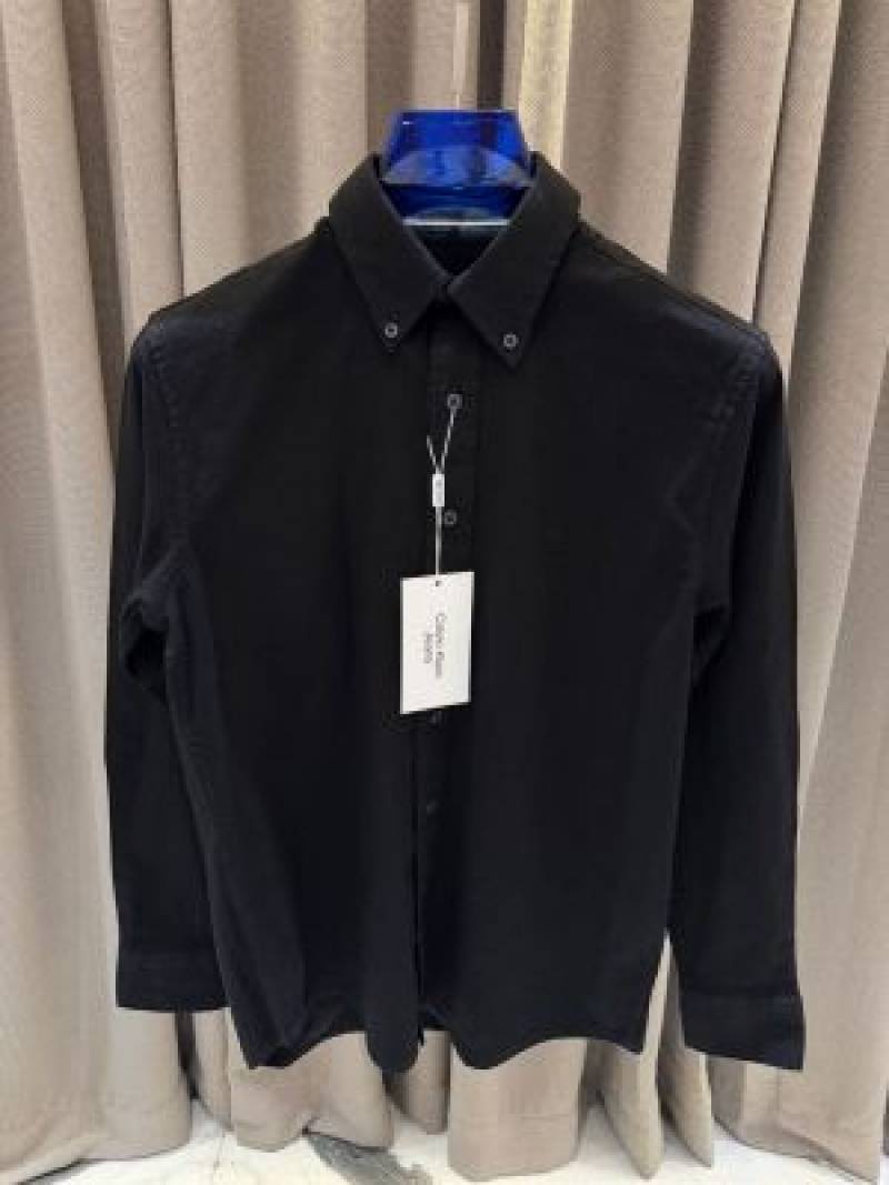 Calvin Kline Chest Logo Full Sleeves Shirt Black