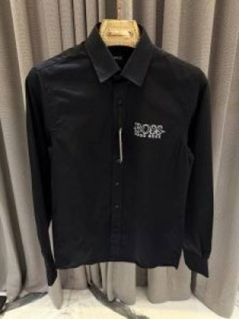 BOSS OXFORD SHIRTS Black patch
