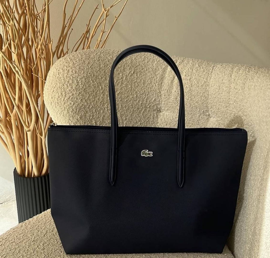 Lacoste_Leather_Tote_Black_Premium_With_Original_Packing