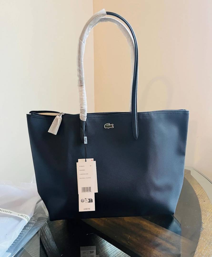 Lacoste_Leather_Tote_Black_Premium_With_Original_Packing