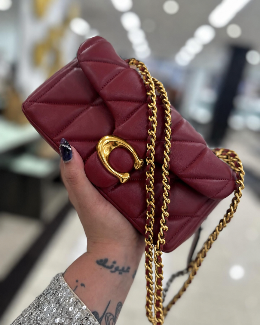 Coach_Tabby_20_Quilted_Wine-Gold_ShoulderBag_With_OriginalBox_DustCover