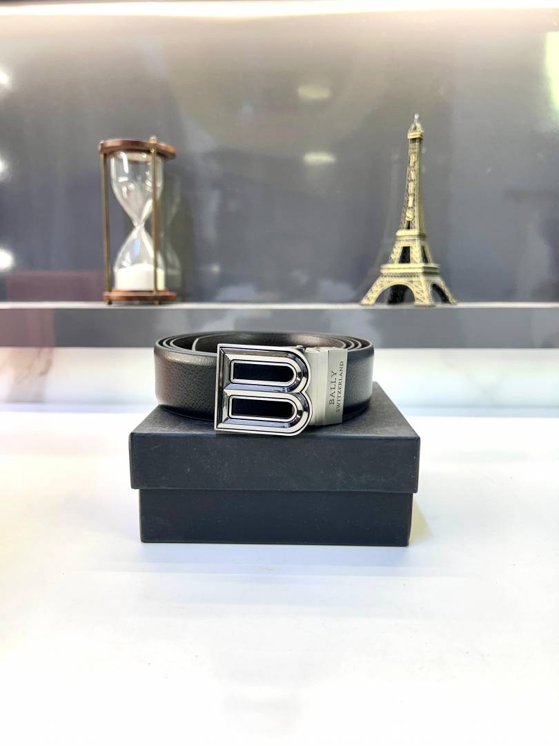 Bally Grey Reversible Belt Fa 649