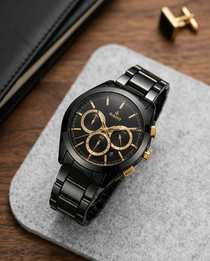 Rado HyperChrome Chronograph Black-Gold