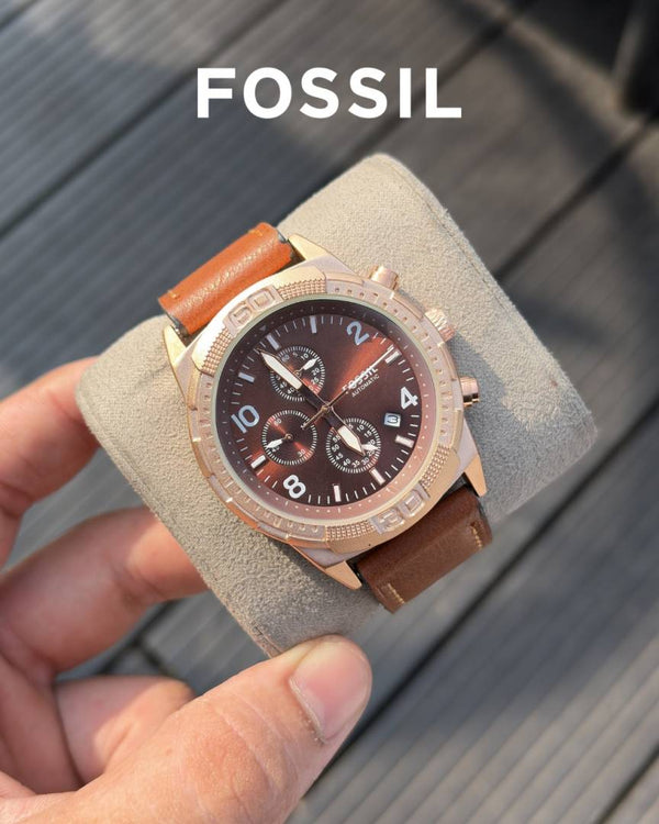 Fossil Bronson Chronograph Luggage Leather