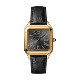 Cartier Santos Dumont Square Gold Black Dial