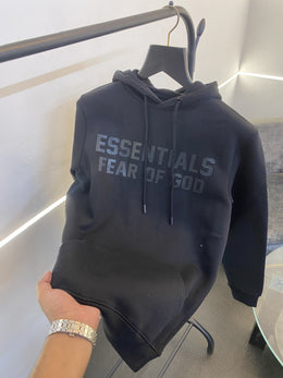Essentials fear of god imported hoodie black