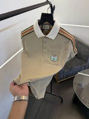 Gucci imported polo tshirt beige