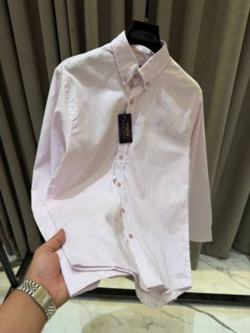 Ralph Lauren Chest Logo Full Sleeves Shirt Pink
