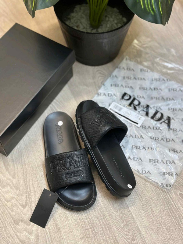 Prada Milano Premium Black Flip Flop