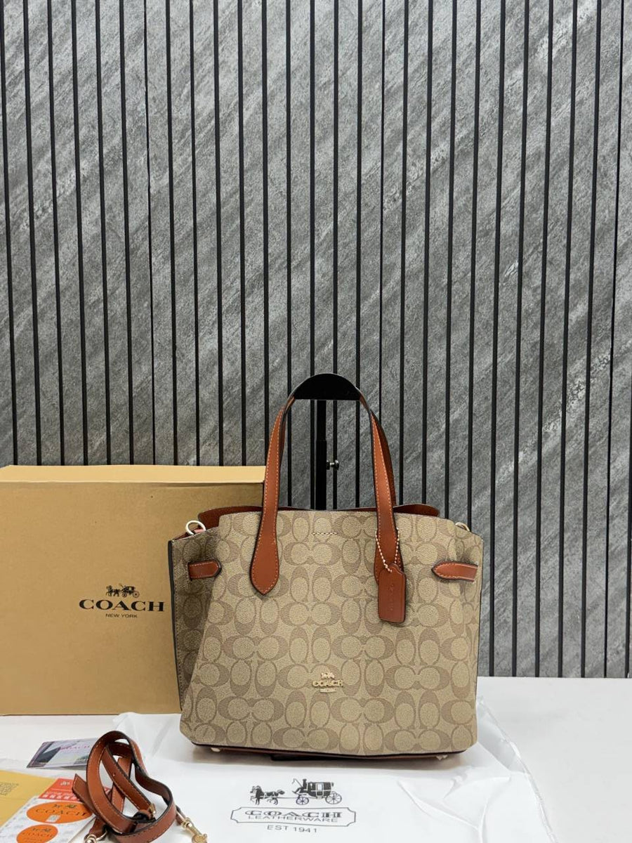 Coach Hanna CarryAll Medium Satchel Bag With Original Box & DustCover