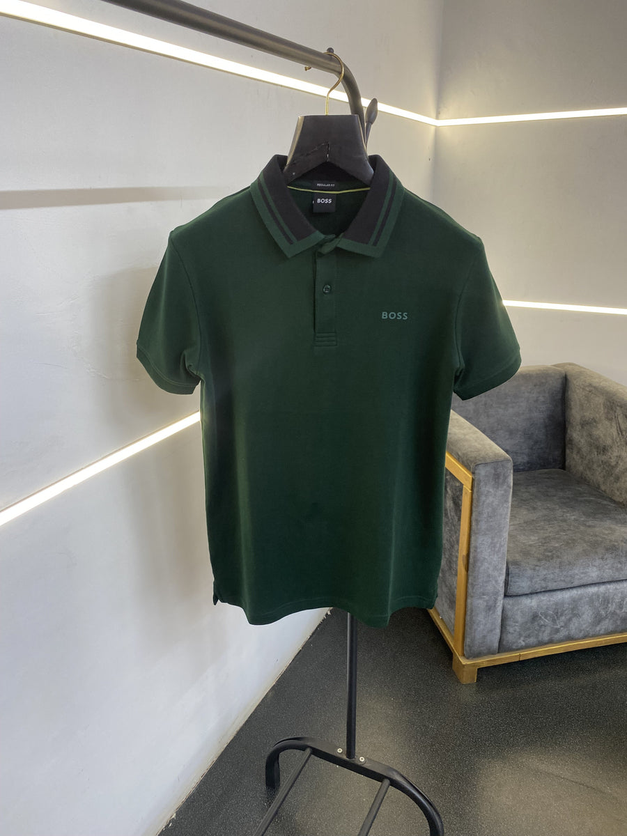 Hugo bos imported polo tshirt bottle green