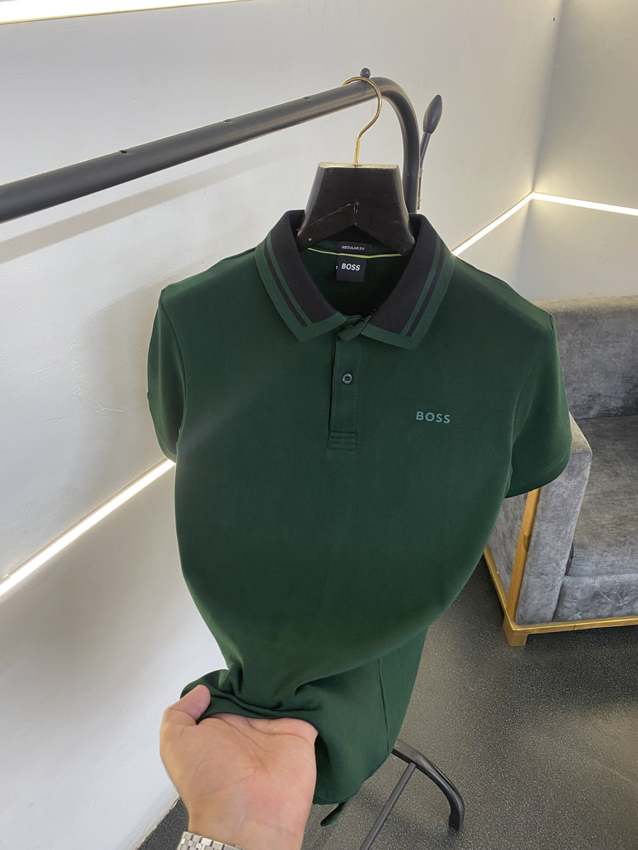 Hugo bos imported polo tshirt bottle green