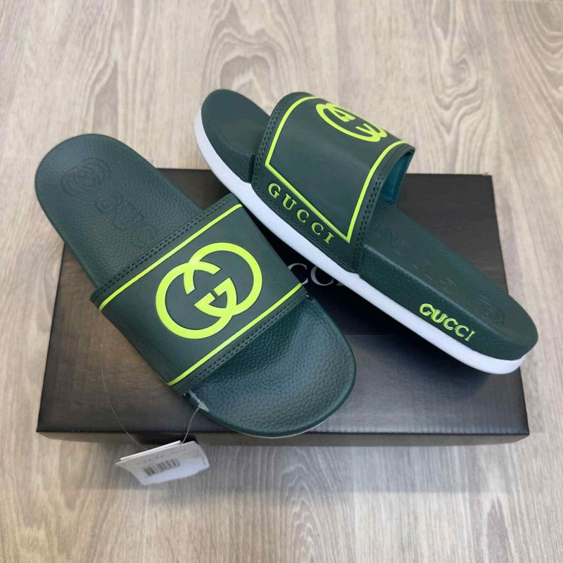 Gucci GG Soft Comfort Premium Green Flip Flop