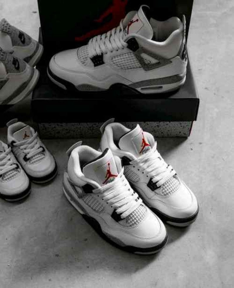 Nike Air Jordan Retro 4 White Cement Semi Ua Quality