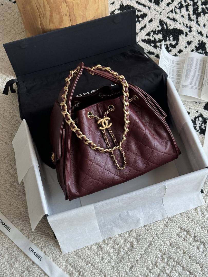 Chanel_CB_25_Wine_Medium_Shoulderbag_With_OriginalBox_CarryBag_DustCover