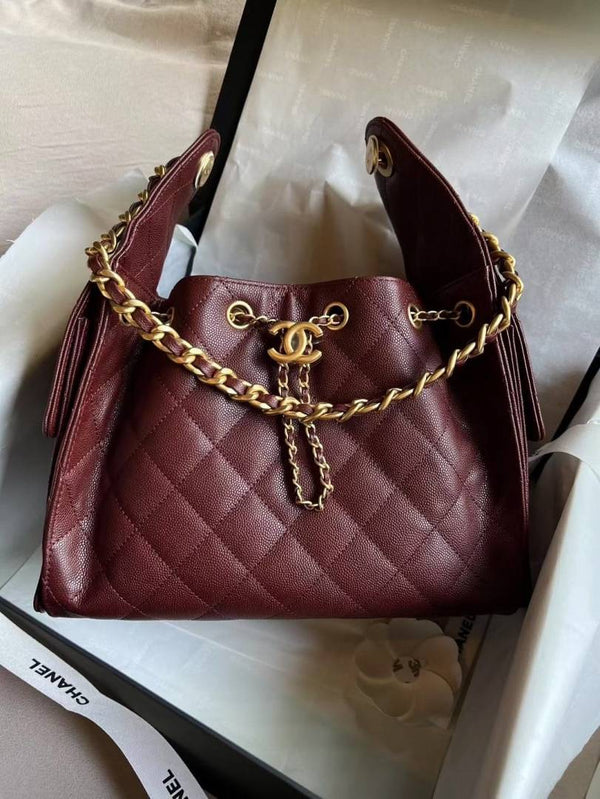 Chanel_CB_25_Wine_Medium_Shoulderbag_With_OriginalBox_CarryBag_DustCover