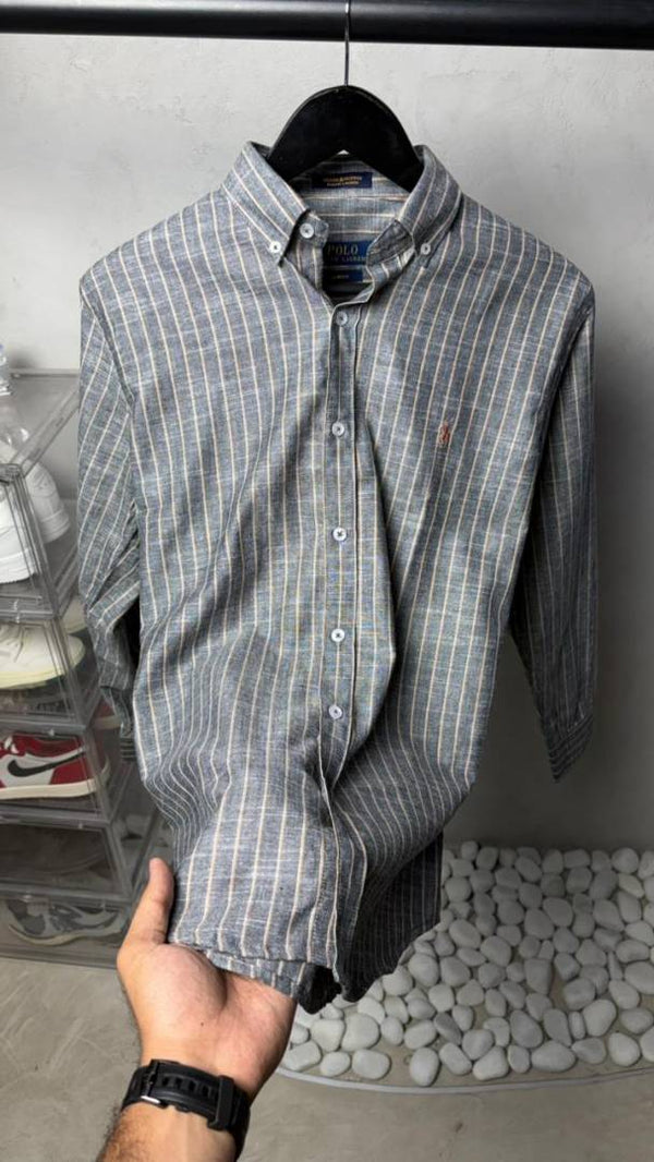 Ralph_ Laure_n Premium Linen Stripes Shirts 2435.