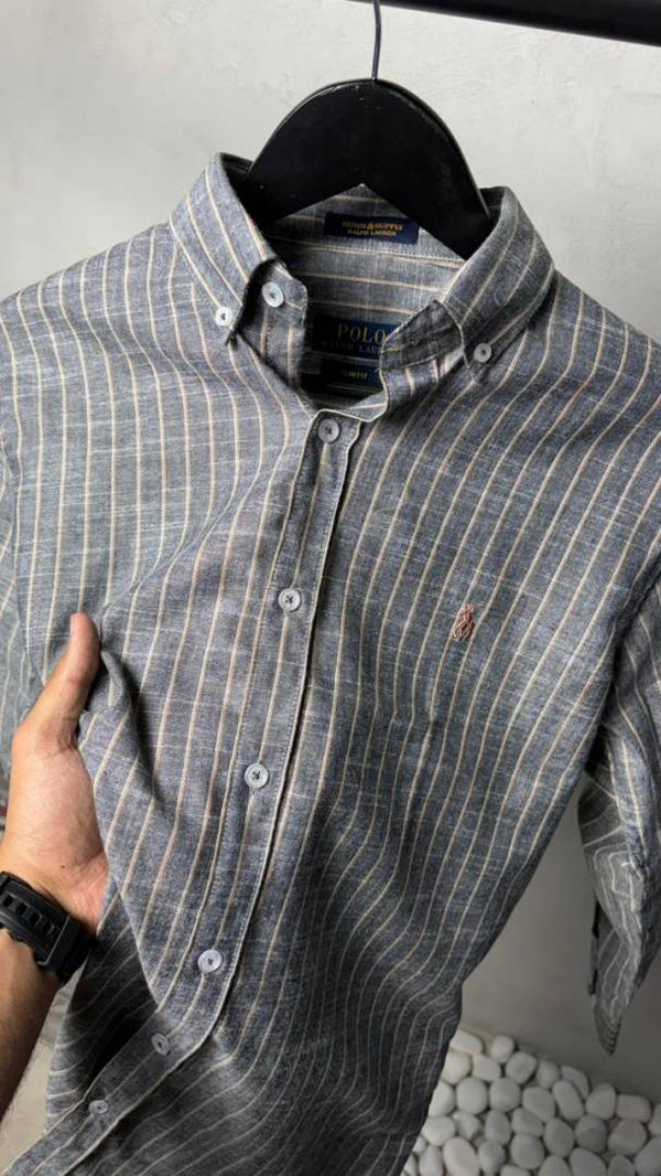 Ralph_ Laure_n Premium Linen Stripes Shirts 2435.