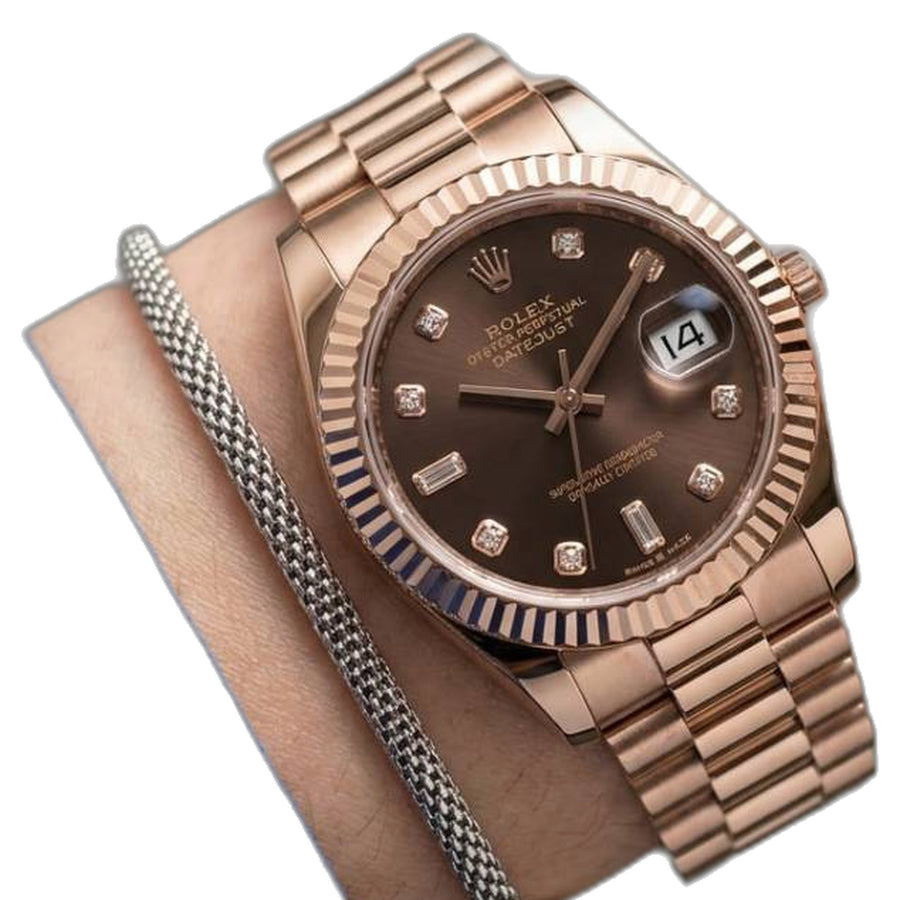 Rolex Oyester Perpetual Date Just Ladies Copper-Brown