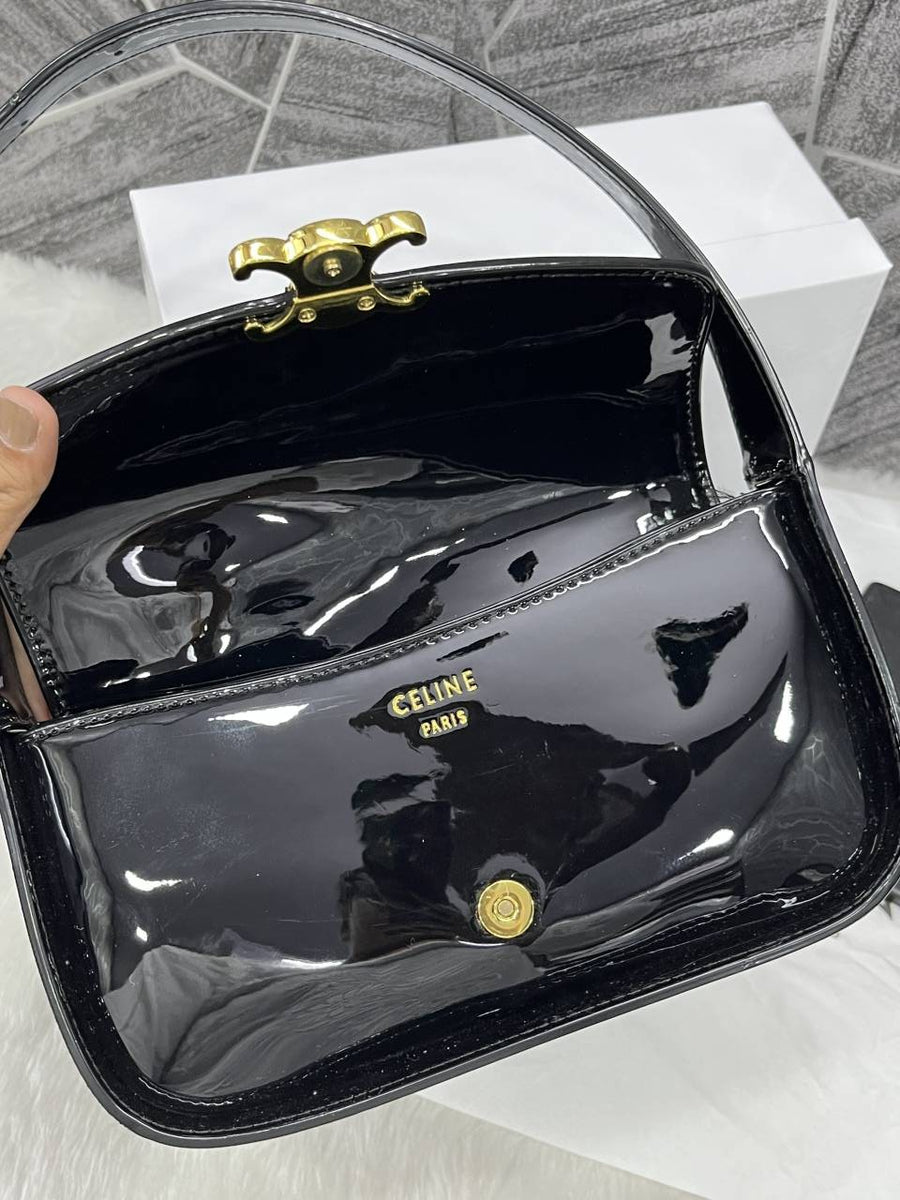 Celine Terence Black Shoulder Bag With Original Box & Long Belt