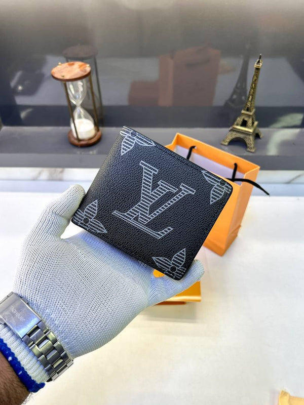 Louis Vuittion Black Premium Quality Wallet Fa 880