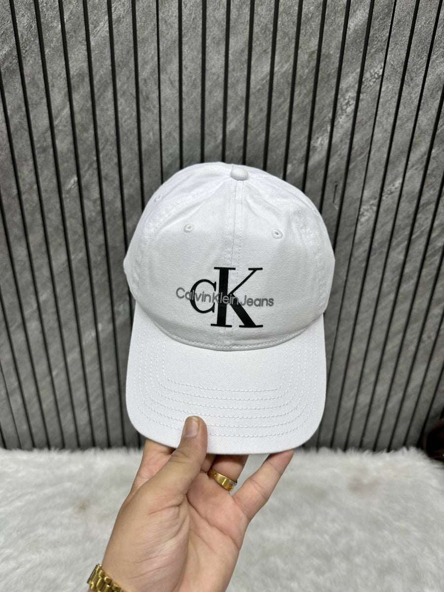Calvin Kline_Denim_White_Highend_Premium_Unisex_Cap_With_Original_Polly_Bag