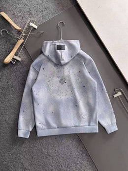 CHROME HEARTS IMPORTED HOODIE STORE ARTICLE PURPLE AND GREY