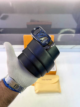 Lv_Loui Black Grey Wallet Belt Combo Fa 1102