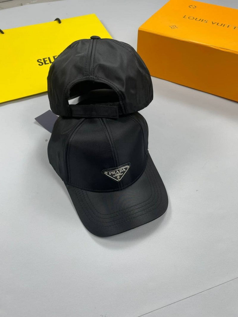 Prada_Re_Edition_Nylon_Black_Front_Logo_Premium_Unisex_Cap_(With_Safety_Box)