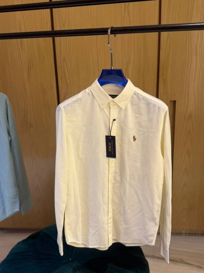 Ralph L-AURENx P-OLO IMPORTED STORE ARTICLE SHIRT linen fabric