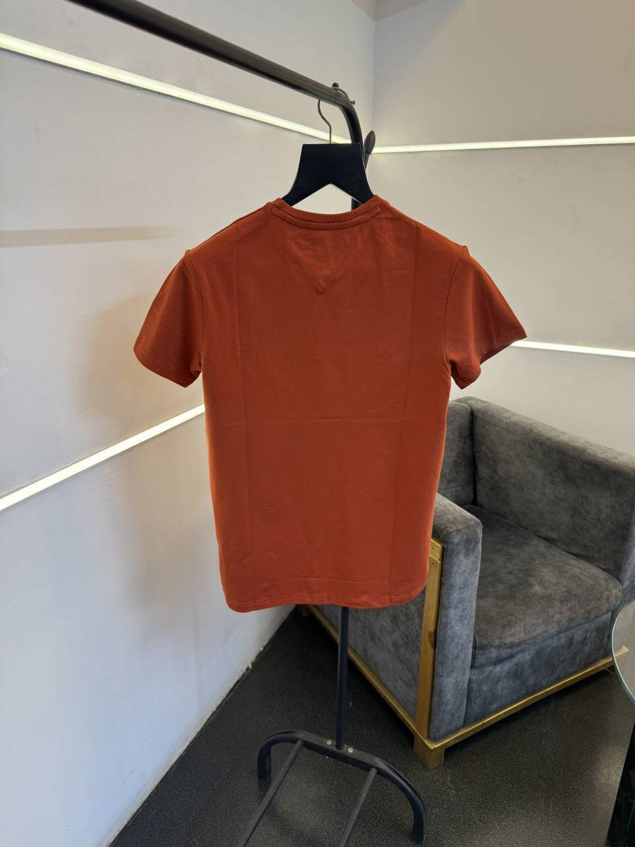 Tommy hilfigar imported round neck tshirt orange
